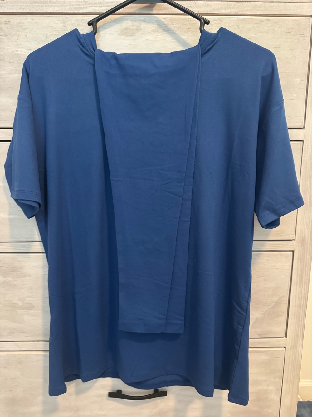 NWOT Zenana Blue Short-Sleeve Casual Shirt and Matching Leggings